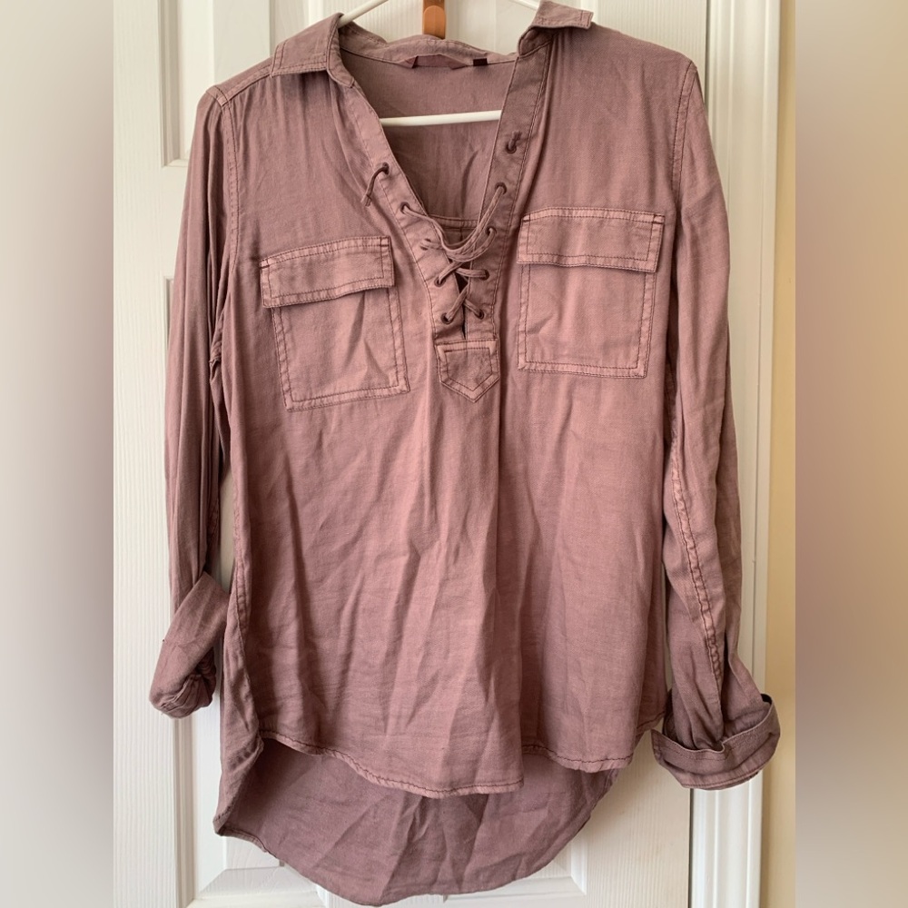 Mauve Tie Jean Shirt